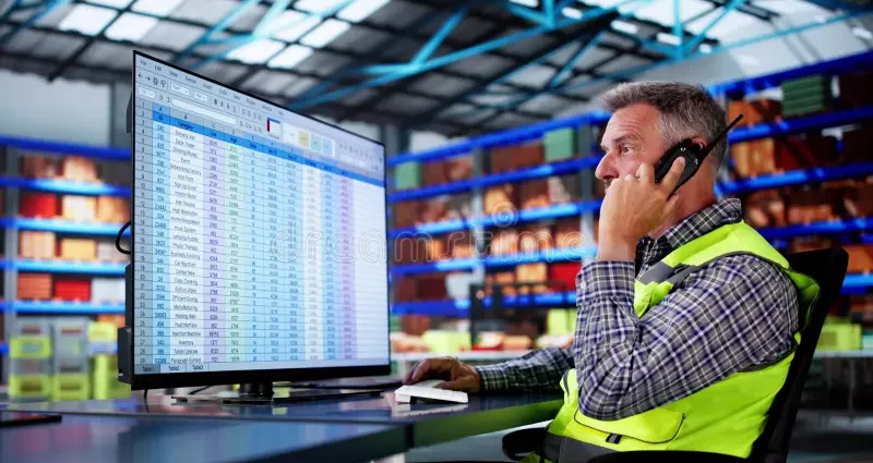 warehouse inventory management computer staff office warehouse inventory management computer 333458226